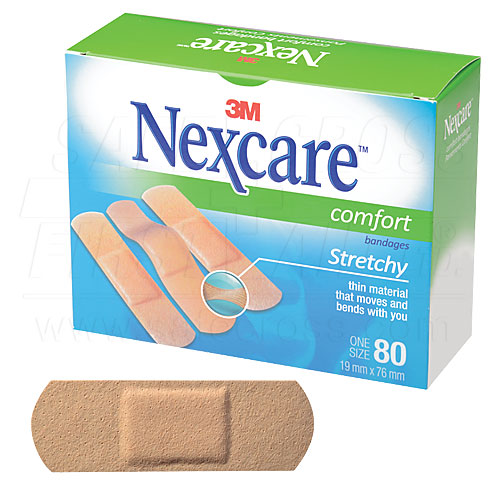 BANDAGE NEXCARE COMFORT 1.9 X 7.6 CM 80/BX