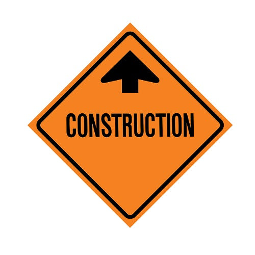 SIGN CONSTRUCTION REFLECTIVE 90X90