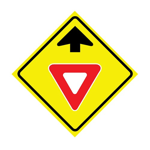 SIGN 90X90 YIELD AHEAD HI REFLECTIVE