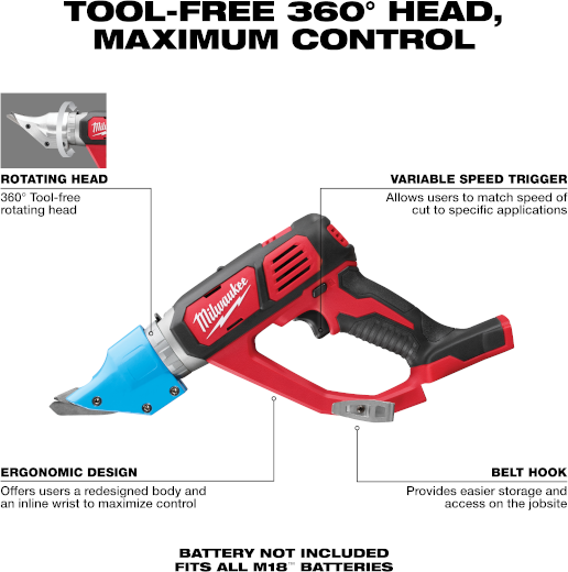 M18 14GA DOUBLE CUT SHEAR TOOL ONLY