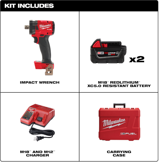 M18 FUEL 1/2" COMPACT IMPACT W/DETENT PIN KIT