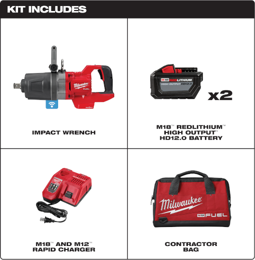 M18 FUEL 1" D-HNDL HT IMP WRENCH KIT