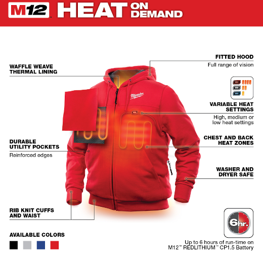 M12 HEATED HOODIE KIT - RED