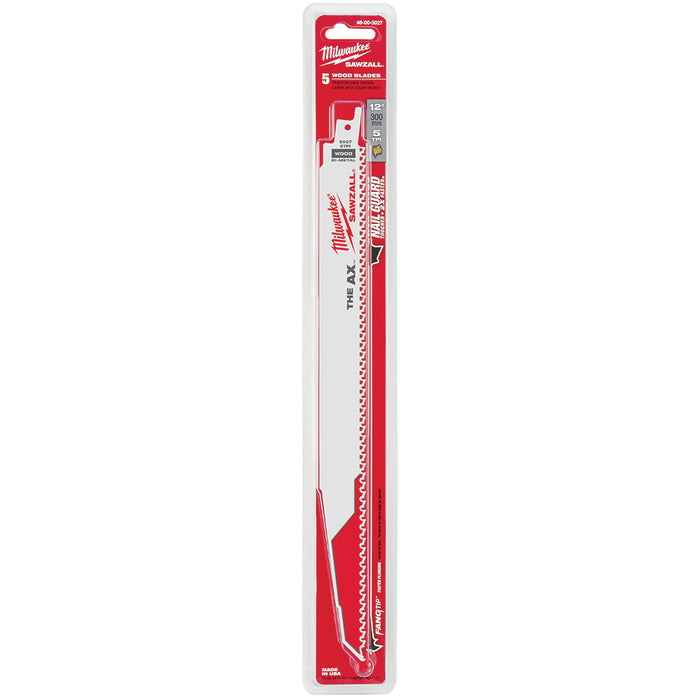 SAWZALL BLADE 12IN X 5/8TPI 5/PK