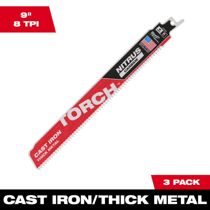 TORCH NITRUS CARB 9" 7TPI 3/PK