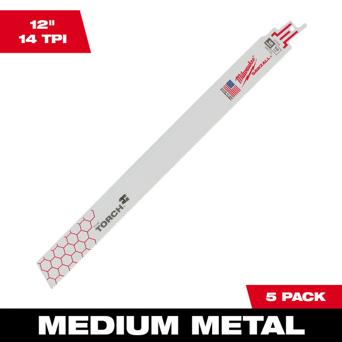 SAWZALL BLADE TORCH 12" 14TPI 5/PK