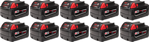 M18 XC 5.0AH BATTERY 10/PK