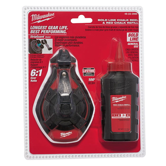 CHALK LINE KIT 100' RED