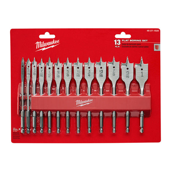13PC FLAT BORING BIT SET