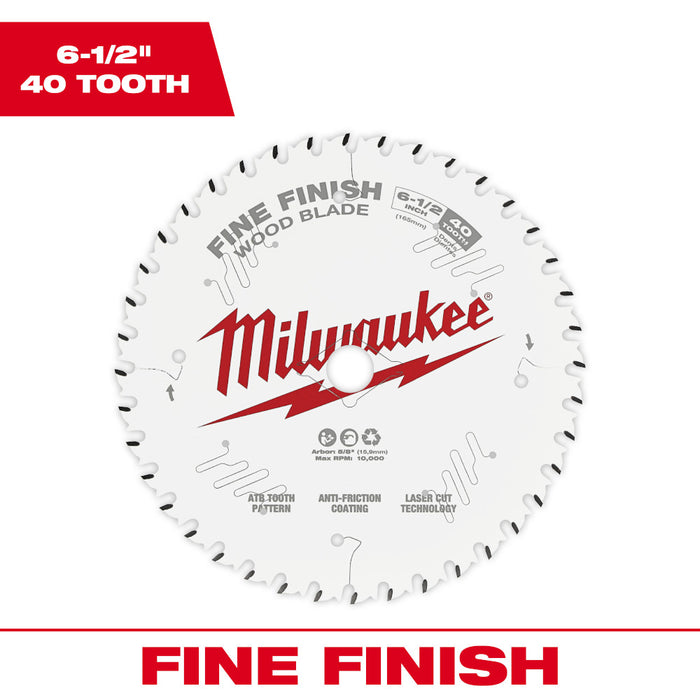 6-1/2" 40T FINE FINISHING BLADE