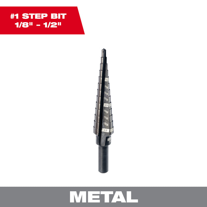 STEP BIT 1/8"-1/2"