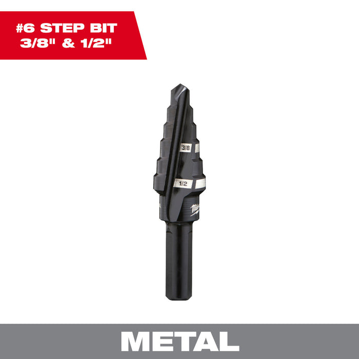 STEP BIT 3/8"-1/2"