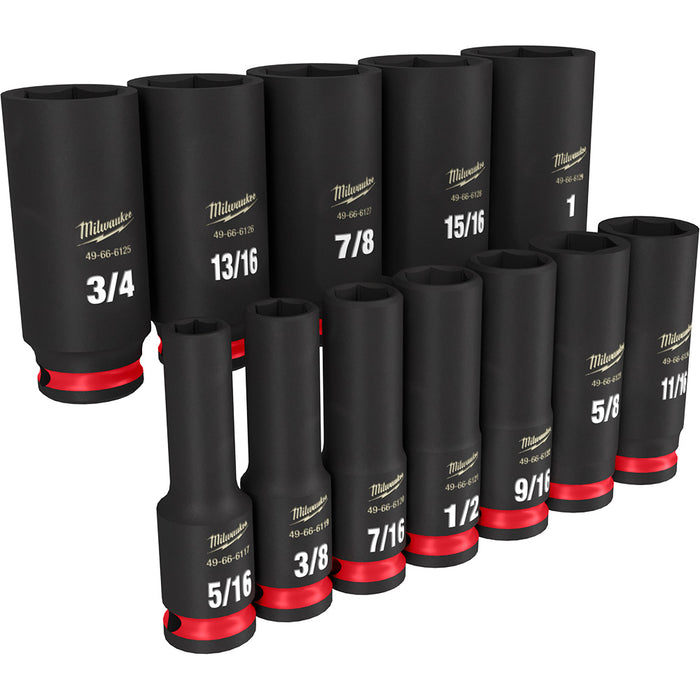 3/8"DR 12PC SAE DEEP IMP SCKT SET
