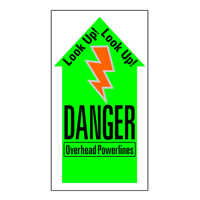 SIGN OVERHEAD WIRES 16" X 30"