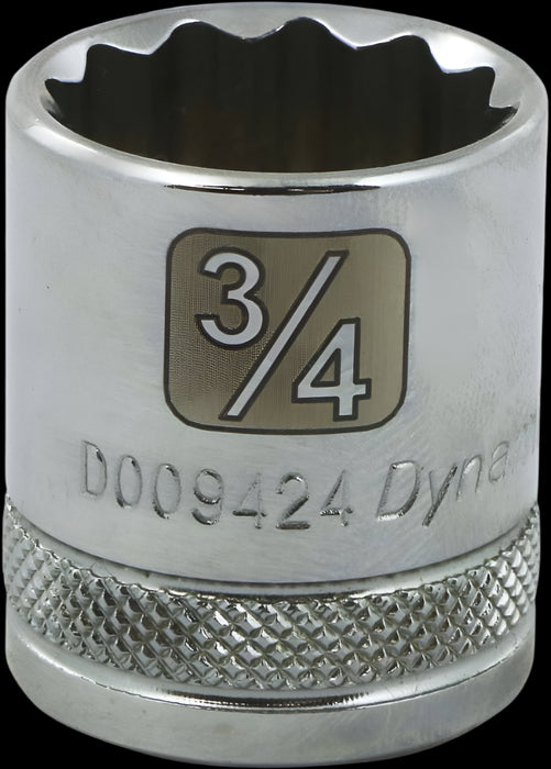 DYNAMIC 1/2" DRIVE 12PT SAE SOCKET - CHROME