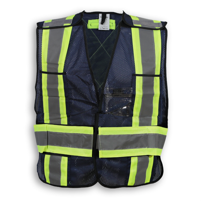 TRAFFIC VEST NAVY 5 PT TEAR AWAY