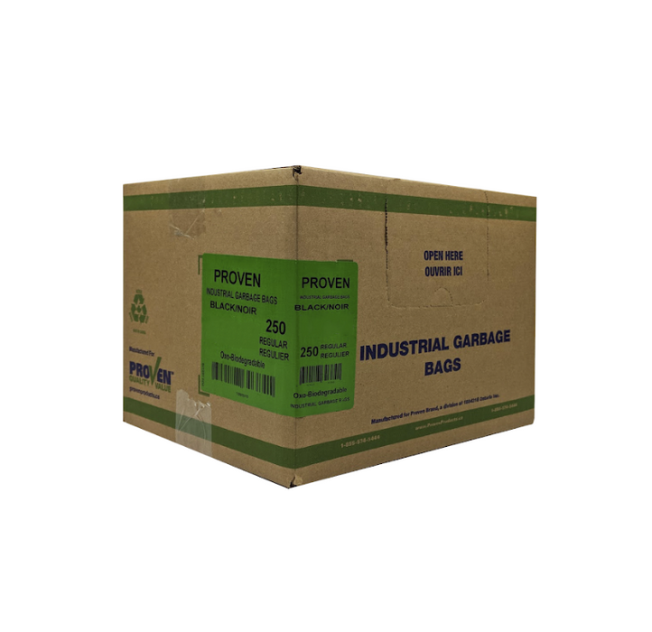 GARBAGE BAG 30X38 BLK REG 250/CS