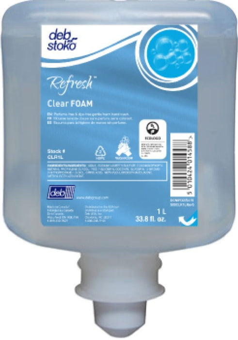 DEB REFRESH CLEAR FOAM SOAP ECO 1L 6/CS