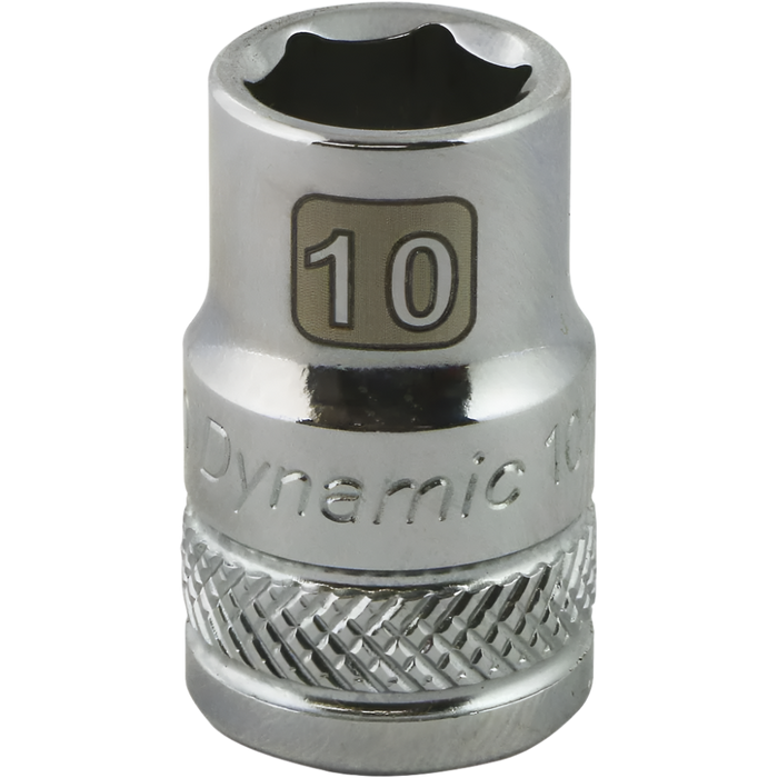 DYNAMIC 3/8" DRIVE 6 POINT METRIC SOCKET - CHROME SINGLE SOCKET