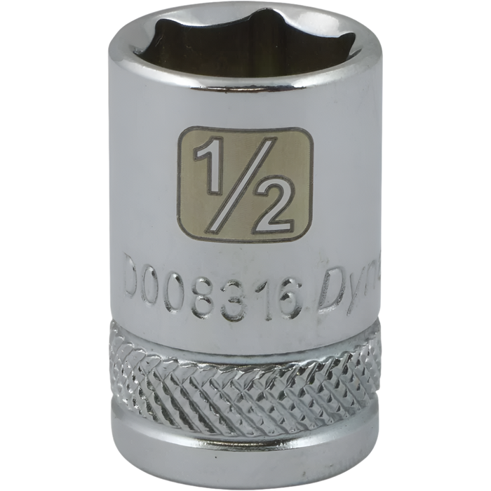 DYNAMIC 3/8" DRIVE 6 POINT SAE SOCKET - CHROME SINGLE SOCKET