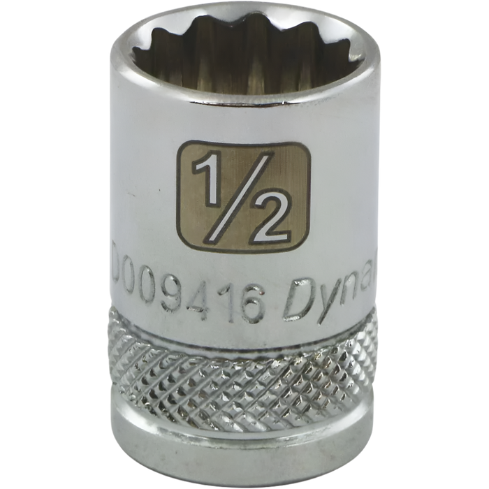 DYNAMIC 3/8" DRIVE 12 POINT SAE SOCKET - CHROME SINGLE SOCKET