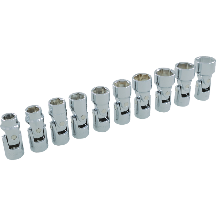 DYNAMIC 3/8" DRIVE 10 PIECE METRIC U-JOINT SOCKET SET