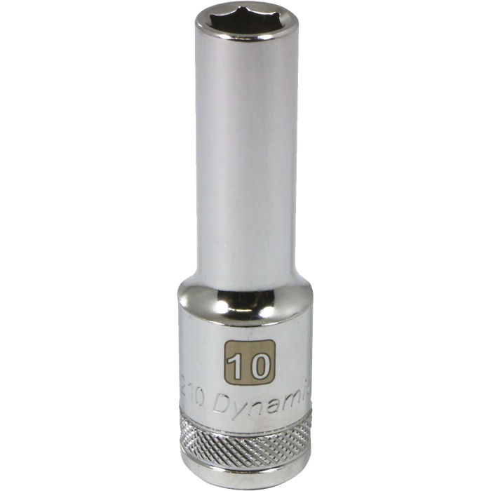 DYNAMIC 1/2" DRIVE 6PT METRIC DEEP SOCKET - CHROME