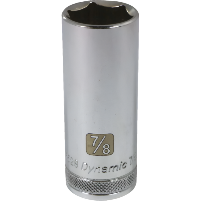 DYNAMIC 1/2" DRIVE 6PT SAE DEEP SOCKET - CHROME