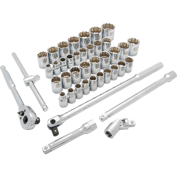 DYNAMIC 1/2" DRIVE 41 PIECE 12 POINT SOCKET SET - SAE/METRIC