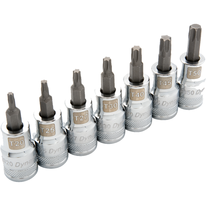 DYNAMIC 1/2" DRIVE 7 PIECE TORX SOCKET SET - CHROME