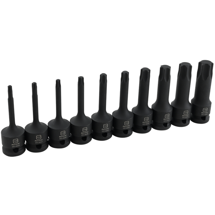 DYNAMIC 1/2" DRIVE 10 PIECE TORX BIT IMPACT SOCKET SET