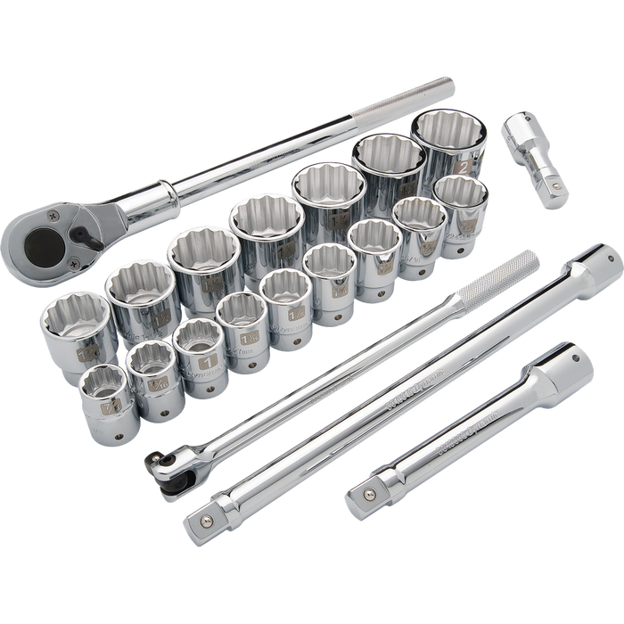 DYNAMIC 3/4" DRIVE 21 PIECE 12 POINT SOCKET SET - SAE