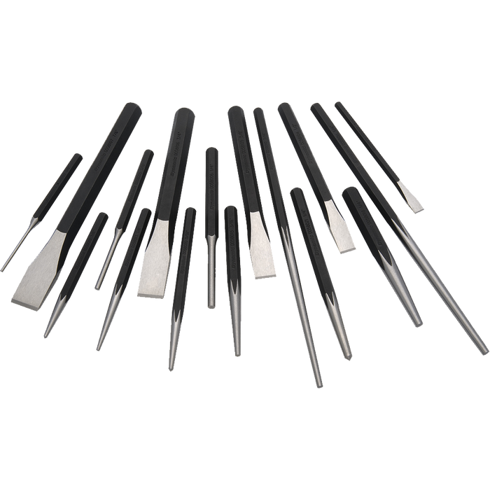DYNAMIC 16 PIECE PUNCH AND CHISEL SET
