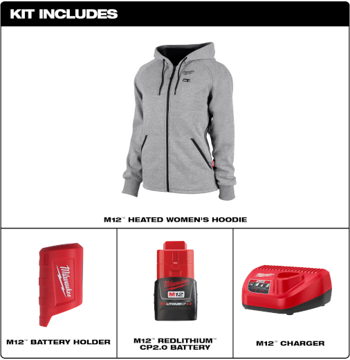 M12 HEATED HOODIE KIT - GREY