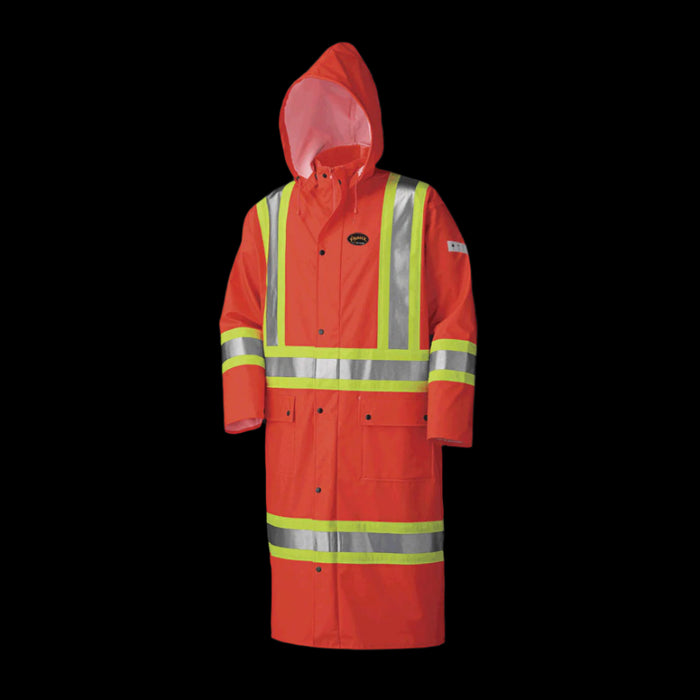 PIONEER HIVIS LONG RAIN COAT - ORANGE