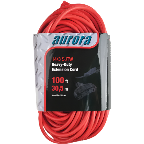 Outdoor Vinyl Extension Cords, 14/3 AWG, 13 A, 3 Outlet(s),