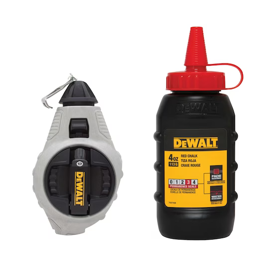 DEWALT CHALK LINE KIT RED 4OZ