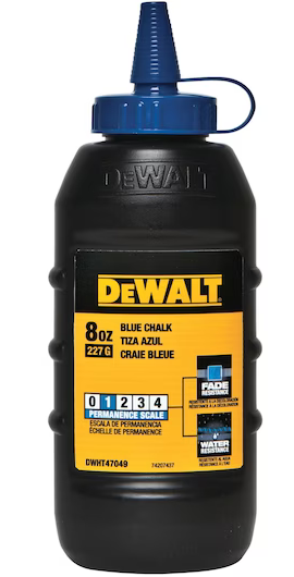 CHALK REFILL 8 OZ BLUE DEWALT
