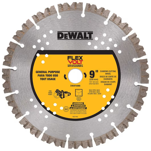 9"DEWALT DIAMOND CUTTING WHEEL