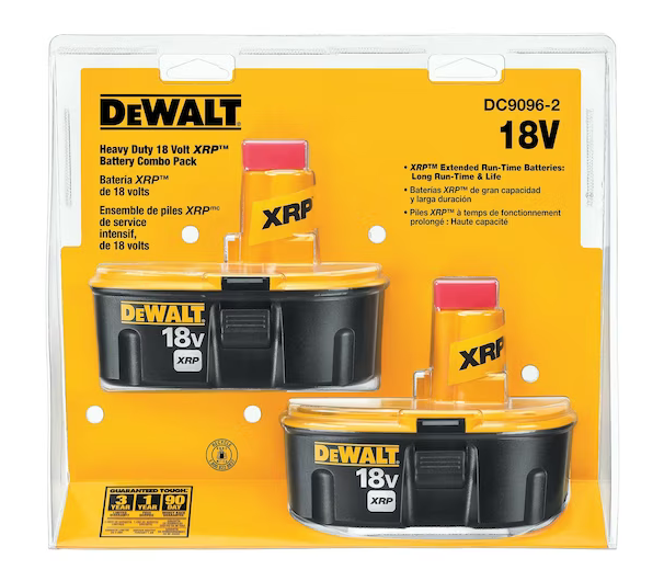 BATTERY 18V XRP DEWALT 2-PACK