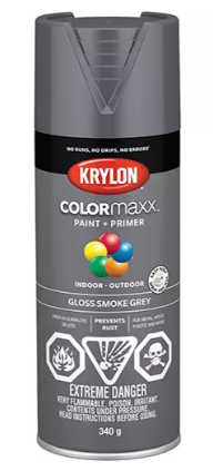 COLOURMAX PAINT&PRIMER GLOSS SMOKE GREY 340G 6/CASE