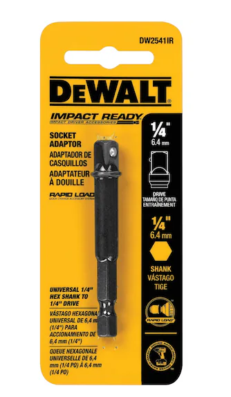 SOCKET ADAPTER 1/4HEX TO 1/4 SQ