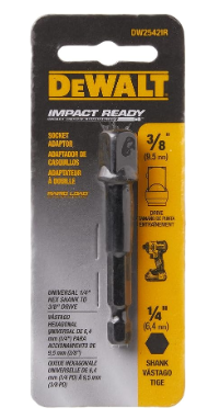 SOCKET ADAPTER 1/4"HEX TO 3/8 SQ