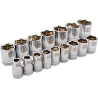 DYNAMIC 1/2" DRIVE 6 POINT 19 PIECE SOCKET SET - METRIC
