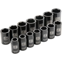DYNAMIC 1/2" DRIVE 14 PIECE 6 POINT IMPACT SOCKET SET - METRIC