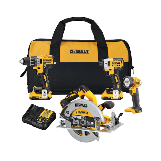 20V MAX XR 4-TOOL W/2-2.0 AMP BATTERY