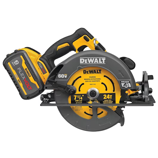 60V MAX FLEXVOLT 7-1/4" CIRCULAR SAW KIT W/ 1 BATTERY (6AH),