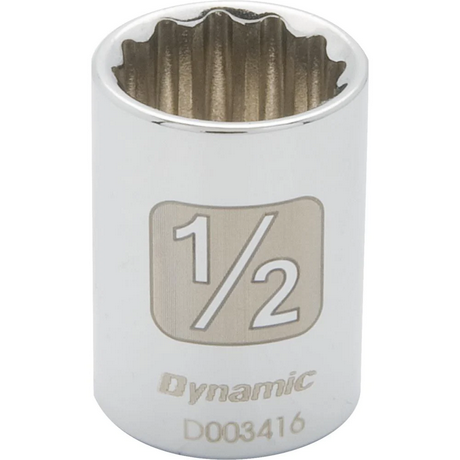 DYNAMIC 1/4" DRIVE 12 POINT SAE SOCKET - CHROME