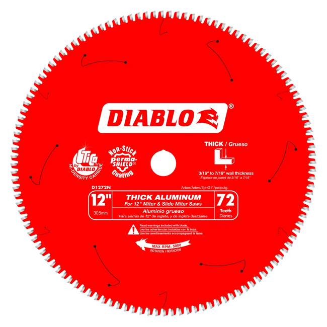 12" 72 TOOTH THICK ALUMINUM SAW BLADE
