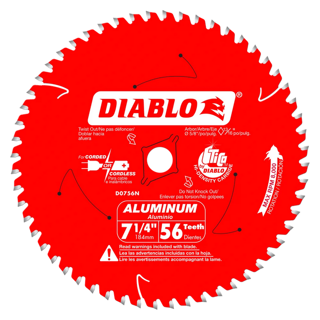 7-1/4" 56 TOOTH THICK ALUMINUM SAW BLADE